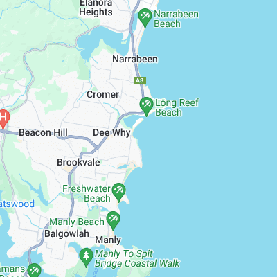 Dee Why Point surf map