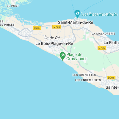 Ile de Ré - La Couarde surf map