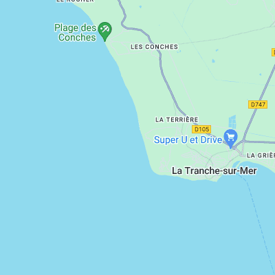 La Terriere surf map