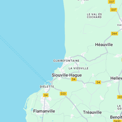 Siouville surf map