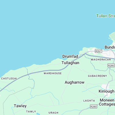 Tullaghan Left surf map