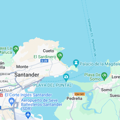 El Sardinero surf map
