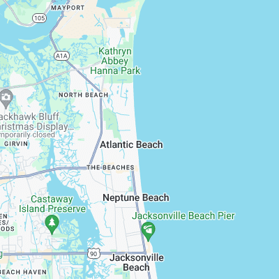 Atlantic Beach surf map