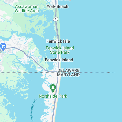 Fenwick Island surf map