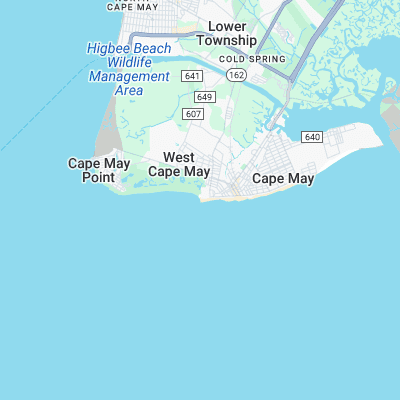 The Cove, Cape May surf map