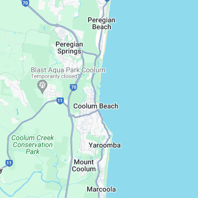 Coolum Beach surf map