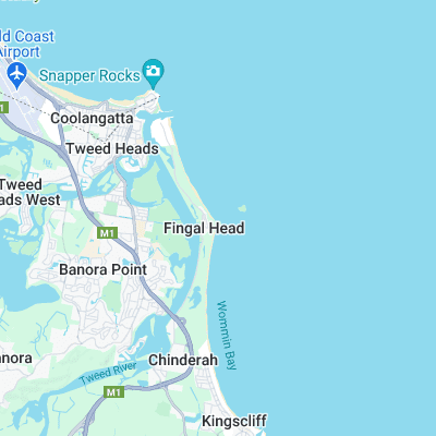 Fingal Head surf map