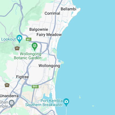 Wollongong - Connies surf map