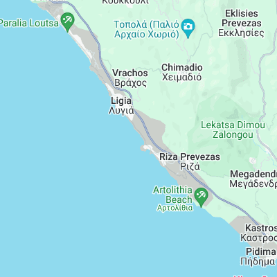 Ligia - Preveza surf map
