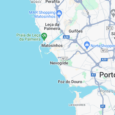 Matosinhos surf map