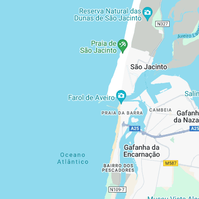 Praia da Barra surf map