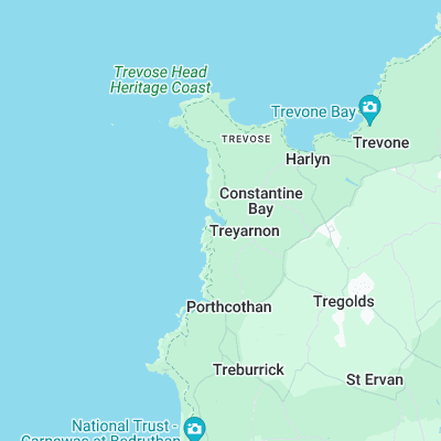 Treyarnon surf map