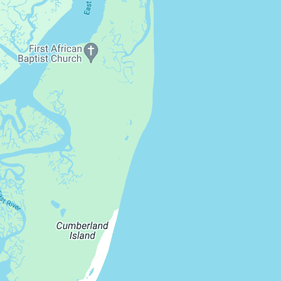 Cumberland Island surf map