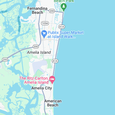 Fernandina Pier surf map