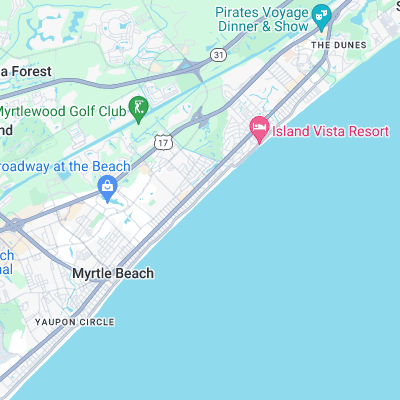 Myrtle Beach (42st - 46 st) surf map
