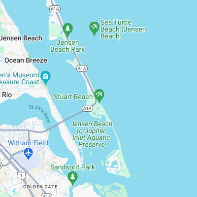 Stuart Public Beach surf map